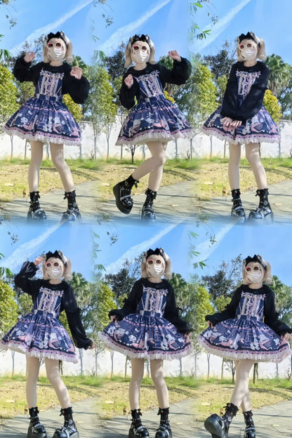 DMFS Lolita - Sweet Lolita Blouse Double-layered Puff Sleeves Lolita Shirt