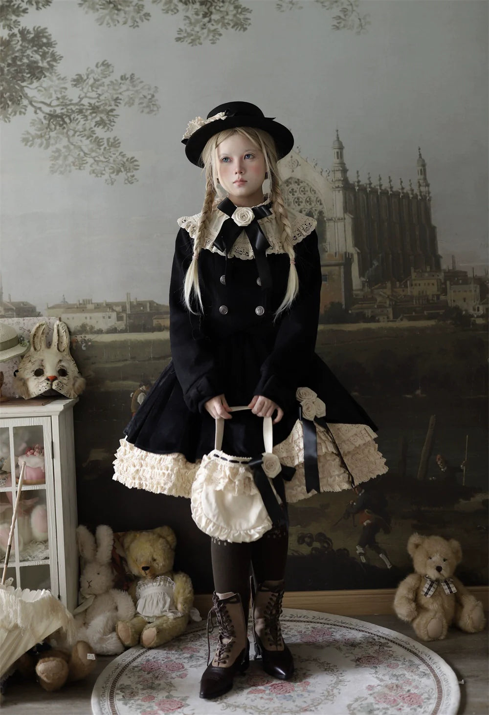 LeMiroir - Winter Solstice - Elegant Lolita Winter Short Coat & SK