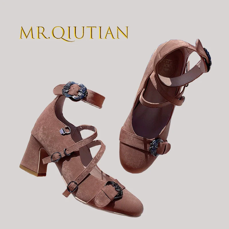 MR.Qiutian - Velia - Elegent Lolita Shoes CLA Thick Heel Shoes