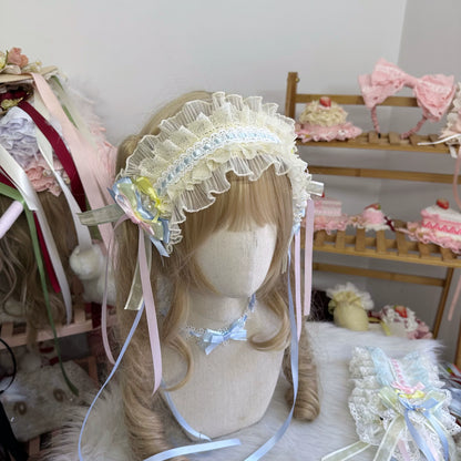 Chestnut Lolita - Sweet Lolita Headdress, Bow and Lace Decoration