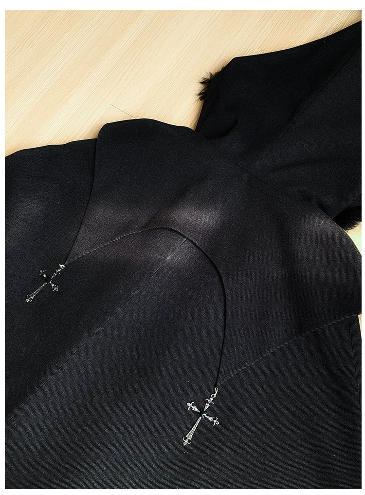 With PUJI - Letter and Poetry ﾂｷ Raven's Night Song - Gothic Lolita Black Cloak