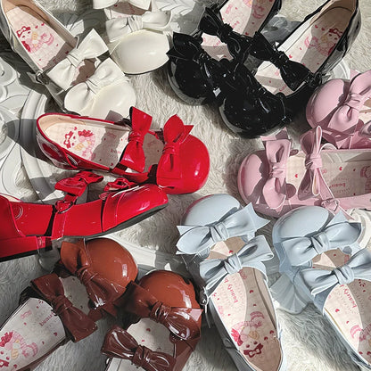 Beauty Bunny - Kawaii Lolita Shoes Low Heels Round Toe PU Shoes