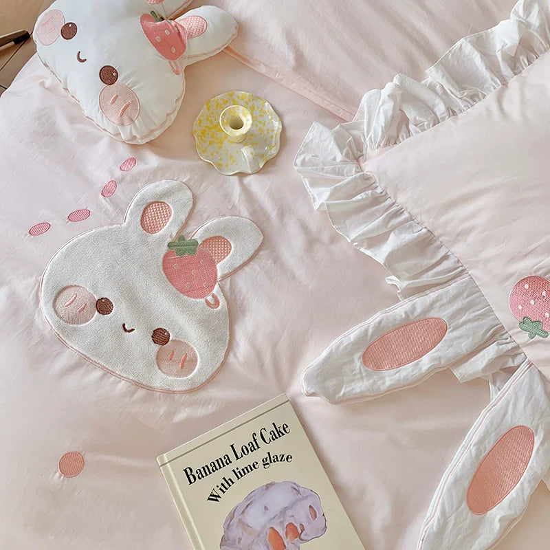MiLL - Kawaii Lolita Rabbit Print Bedding Lolita Bedroom Set