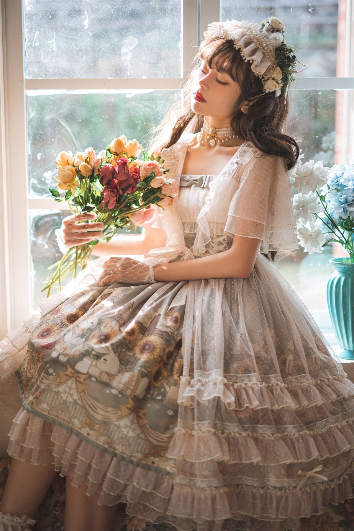 Designer's Gift - Flower and Letter - Classic Lolita JSK Dress