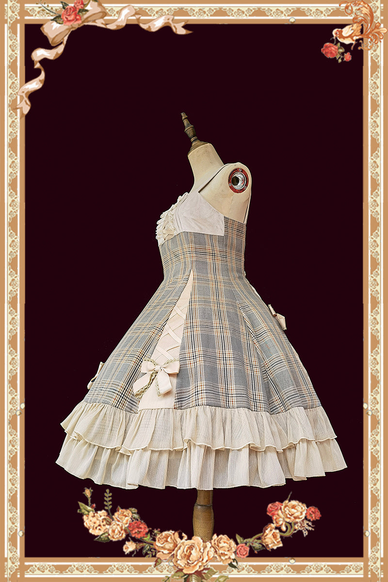 Infanta - Memoirs of Backlight - Elegant Plaid Lolita JSK Dress