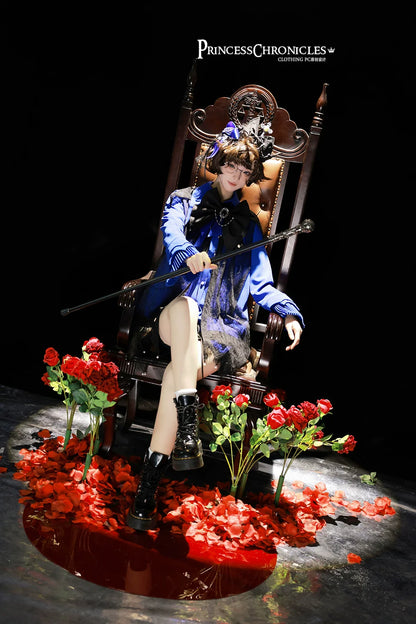 Princess Chronicles - Floating Phantom - Ouji Lolita Shorts Retro Blue Shorts