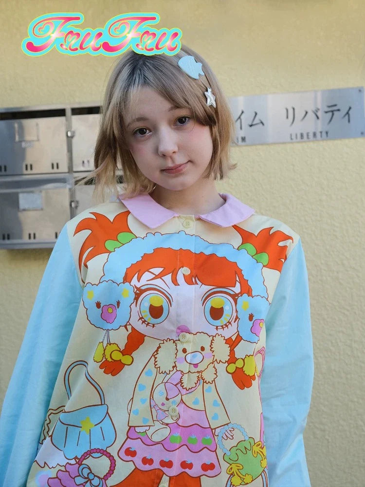 Printed girls casual shirts【s0000007736】