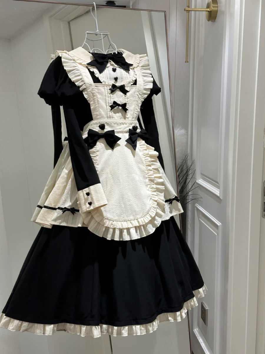 Hawthorn Berries - Maidette - Halloween Maid Lolita Apron OP Dress
