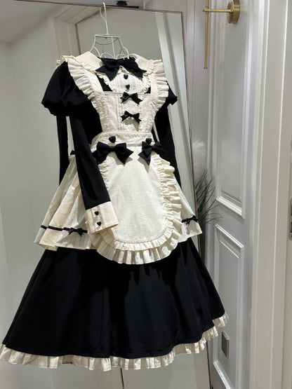 Hawthorn Berries - Maidette - Halloween Maid Lolita Apron OP Dress