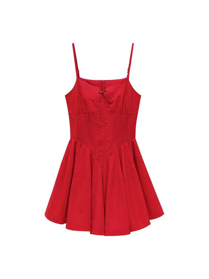 A-line suspender dress【s0000008427】