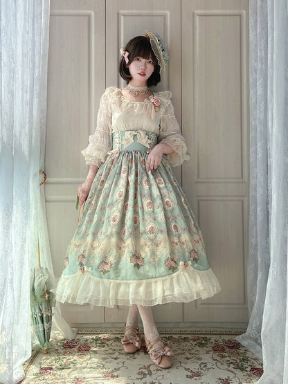 Miss Point - Retro Lolita Lace Long Sleeve Blouse