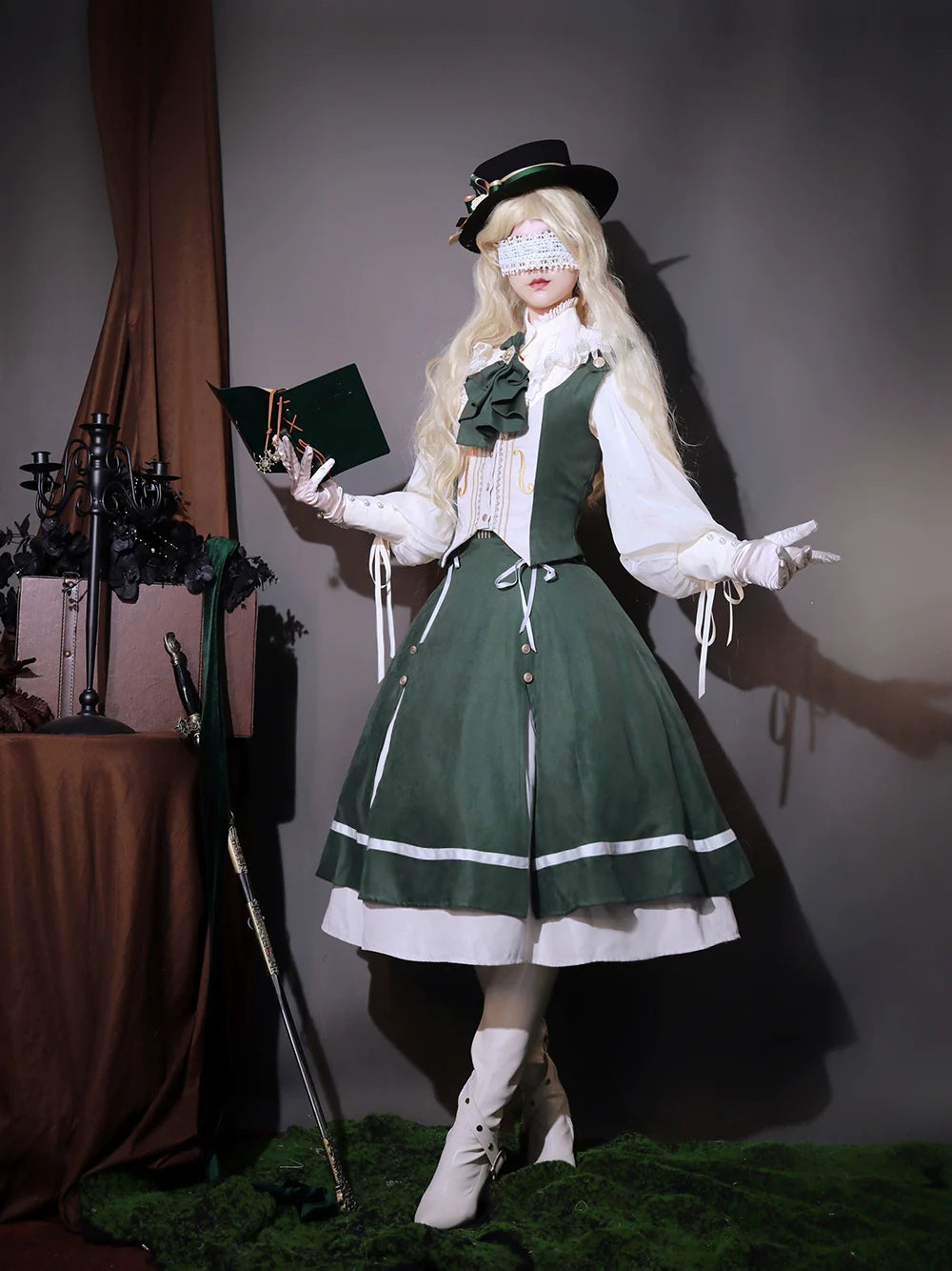 Miss Point - Golden Movement - Elegant Lolita Fishbone Skirt Customized