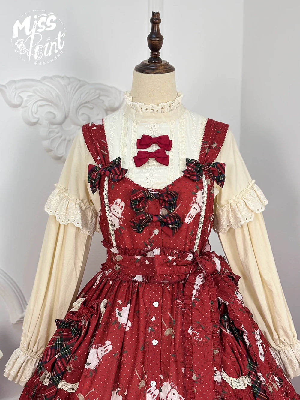 Miss Point - Forest Berry Bunny - Sweet Lolita JSK Elegant Bunny Print Dress