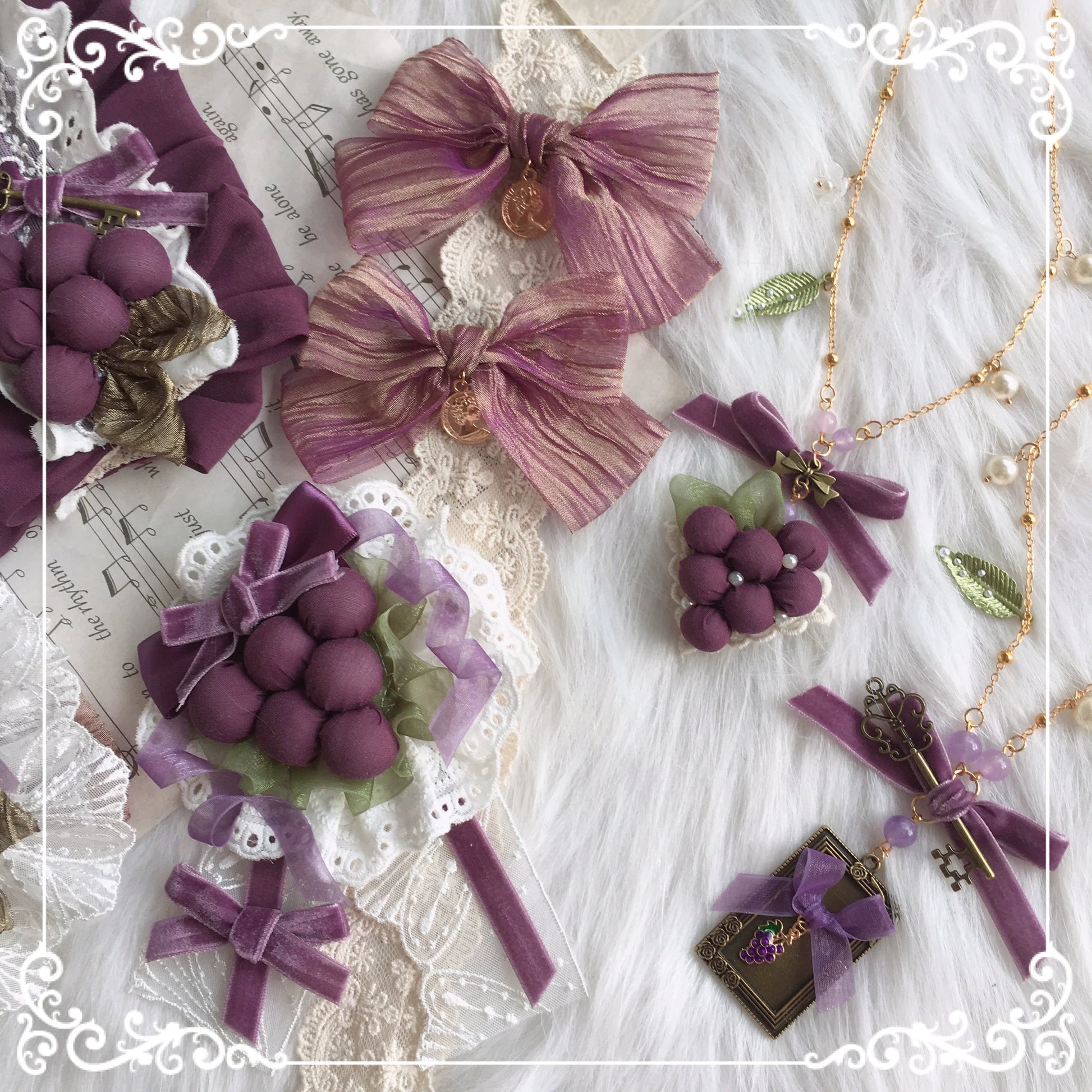 Chestnut Lolita - Louvre Vineyard Accessory Hairband Retro Lolita KC