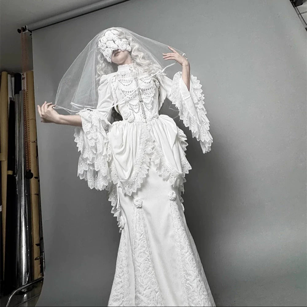 LeMiroir - Saint - Gothic Lolita Bolero Skirt Mermaid Dress Corset