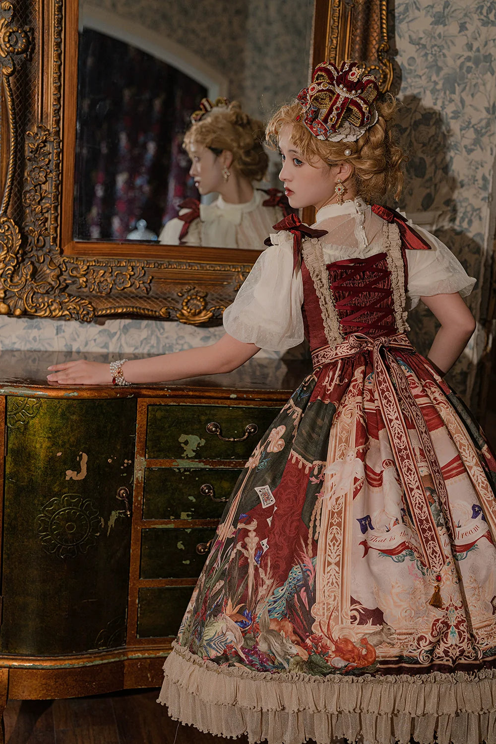 Miss Point - Kaleidoscope - Classical Lolita Shirt Dot Gauze Detachable Puff Sleeve Blouse Customized