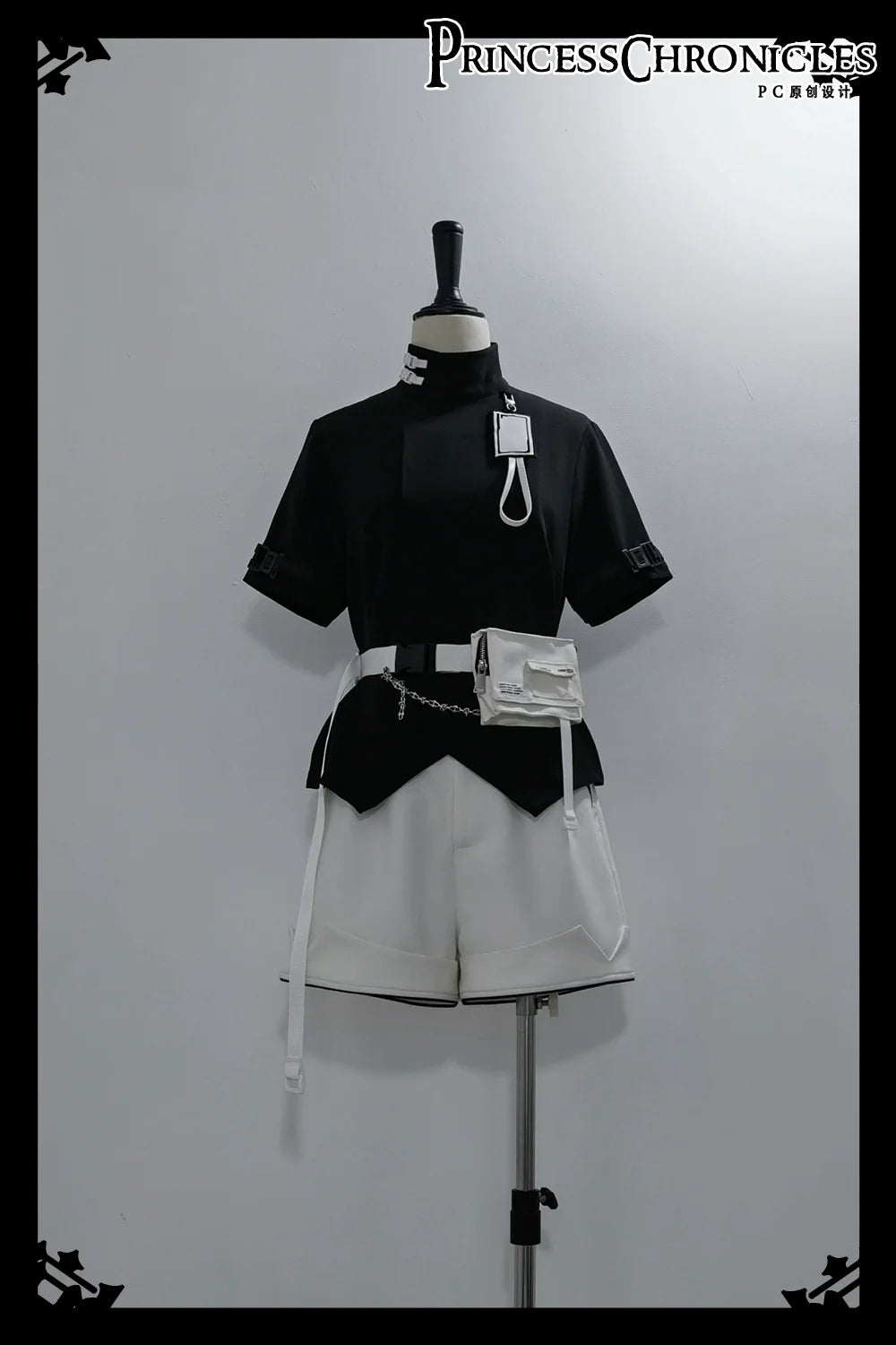 Princess Chronicles - White Cat - Futuristic Style Cool Lolita Pants Suit With Cat Ear Coat