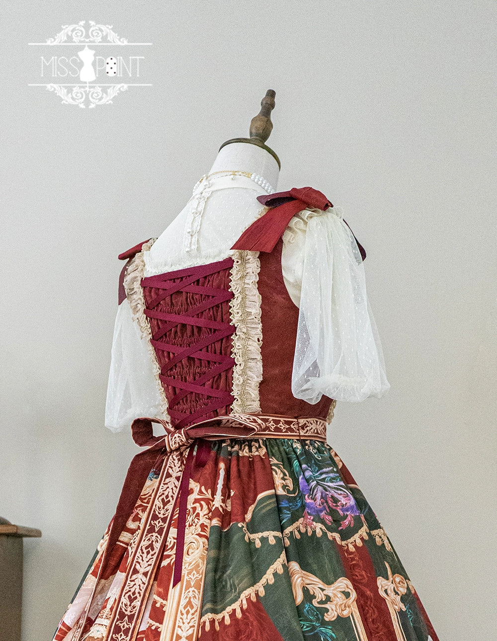 Miss Point - Kaleidoscope - Retro Lolita Dress Oil Painting Print JSK Dress Customized