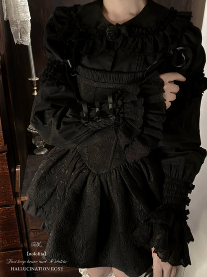 Nololita - Nightingale - Old School Lolita Shirt with Detachable Sleeves
