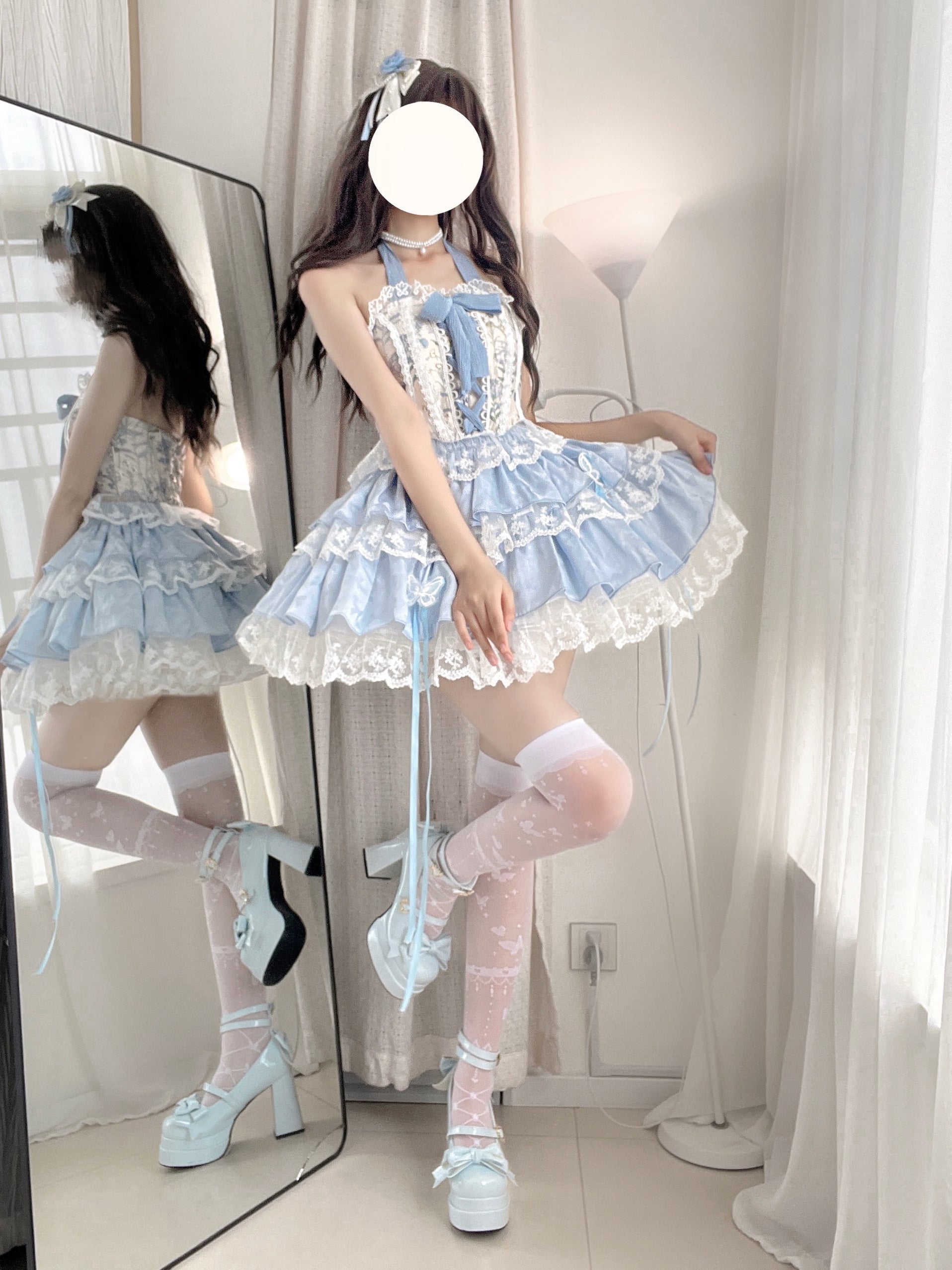 Qianmu - Endless Summer - Sweet Lolita Skirt Set with Ballet-Styled Bodice