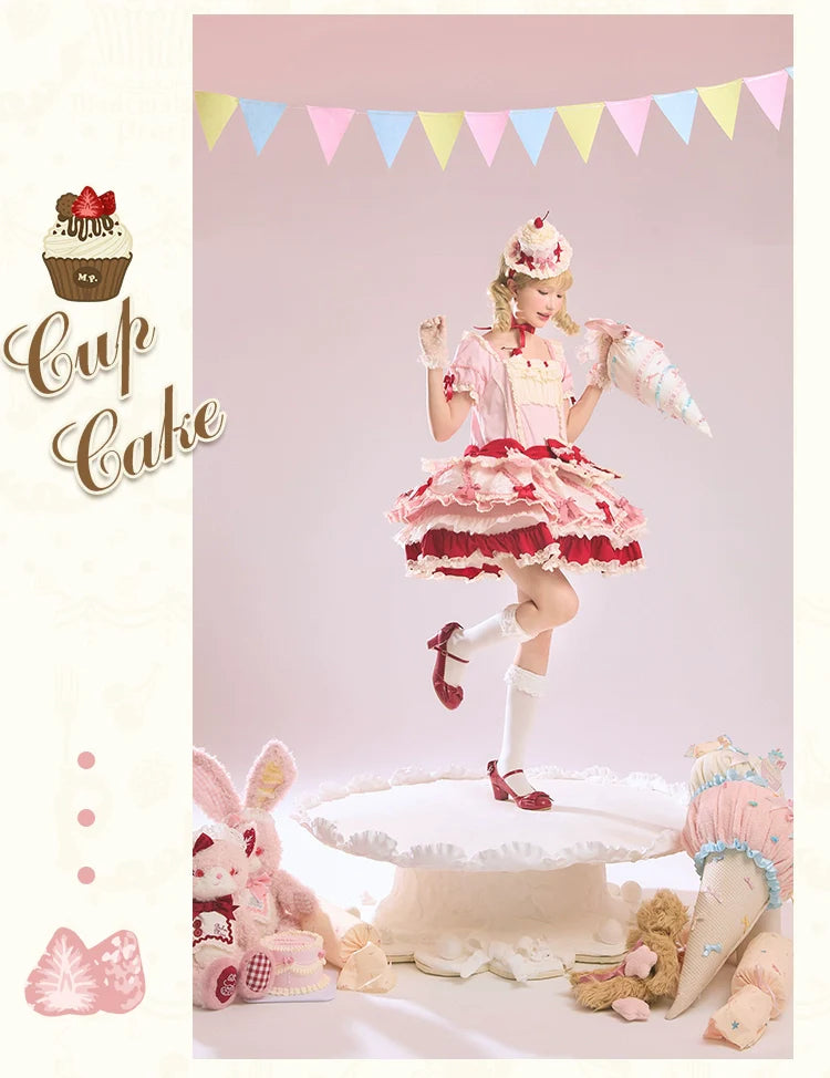 Mademoiselle Pearl - Cup Cake - Sweet Lolita OP Dress Kawaii Lolita JSK SK