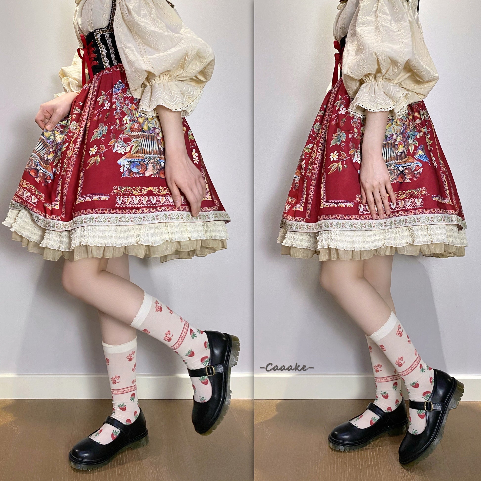 Miss Point - Praise of Abundance - Bavarian Velvet Lolita Jumper Dress