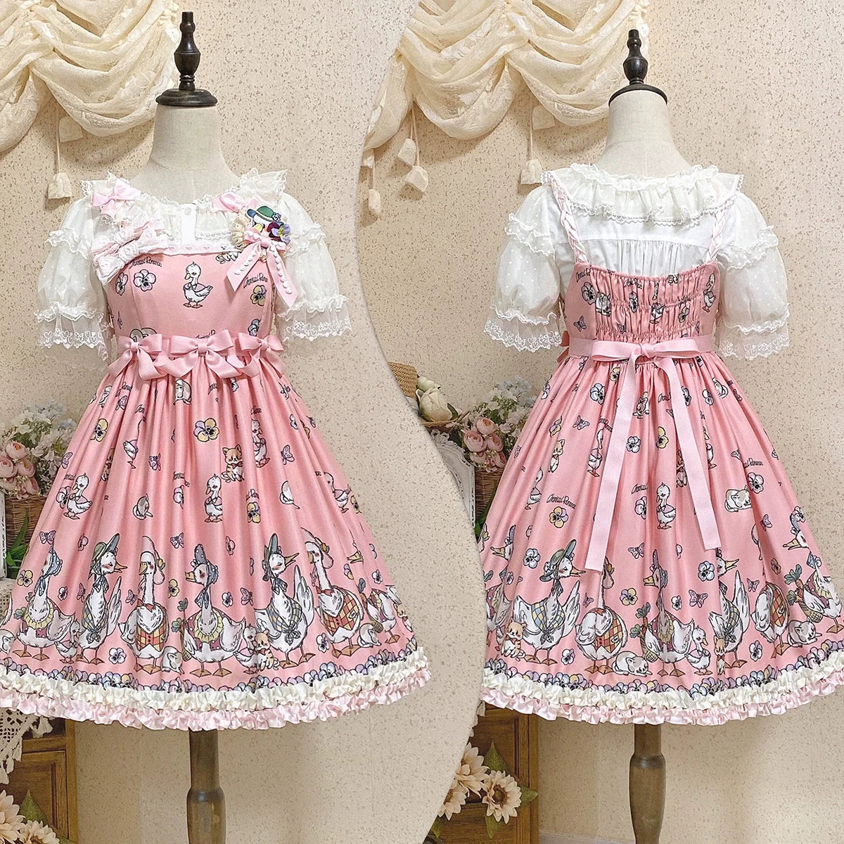 Chemical Romance - Hello Duck - Kawaii Lolita JSK Duck Print Lolita Dress