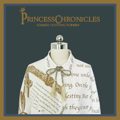 Princess Chronicles - Dark Fairy Tale - Ouji Lolita Casual Shorts Shirts