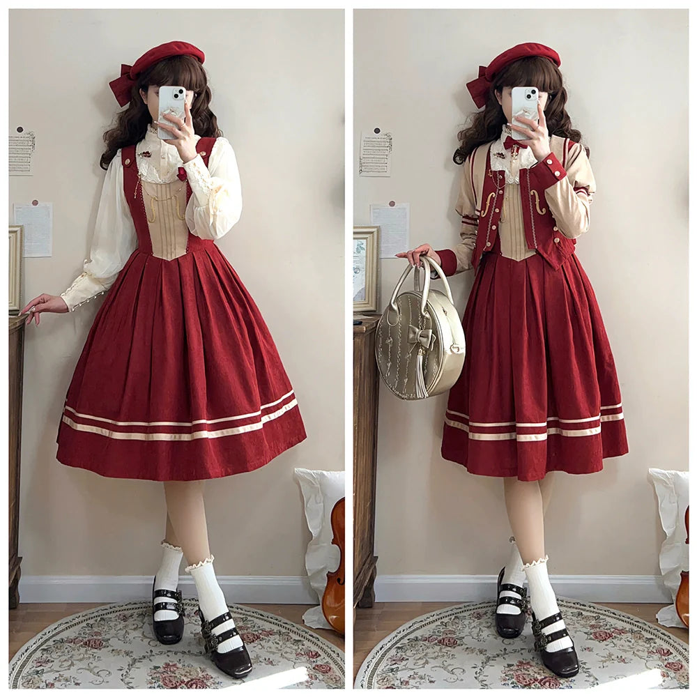 Miss Point - Customized Lolita Jumper Dress - Elegant College Lolita JSK