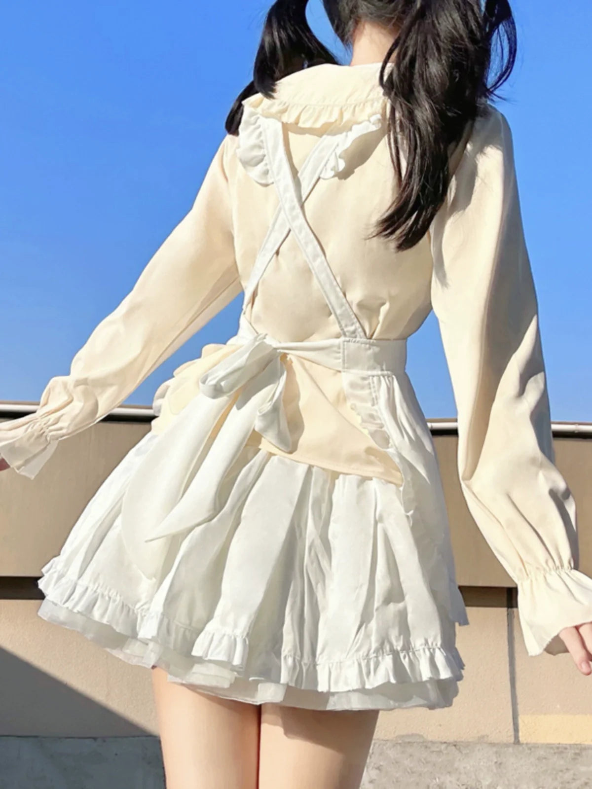 Niu Niu - Plus Size Lolita Shirt Long Sleeve Doll Collar Blouse