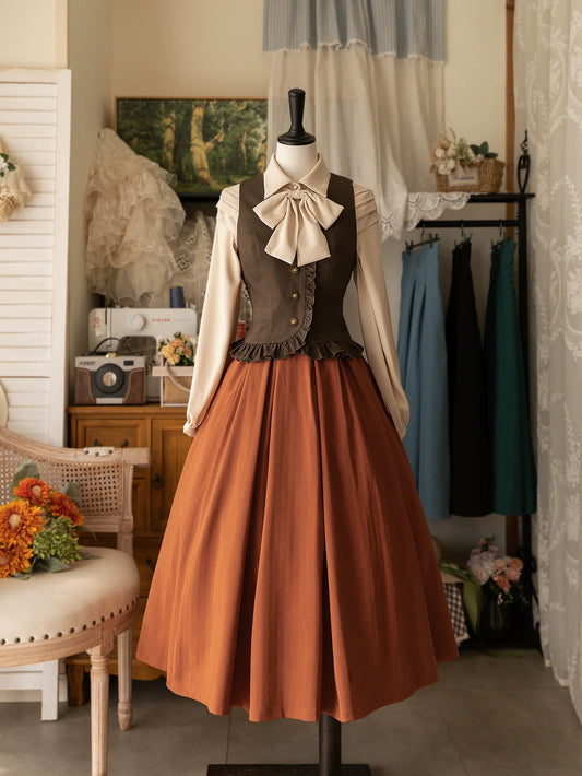 Forest Wardrobe - Forest basket - Classic Elegant Lolita SK Spring Autumn Versatile Skirt