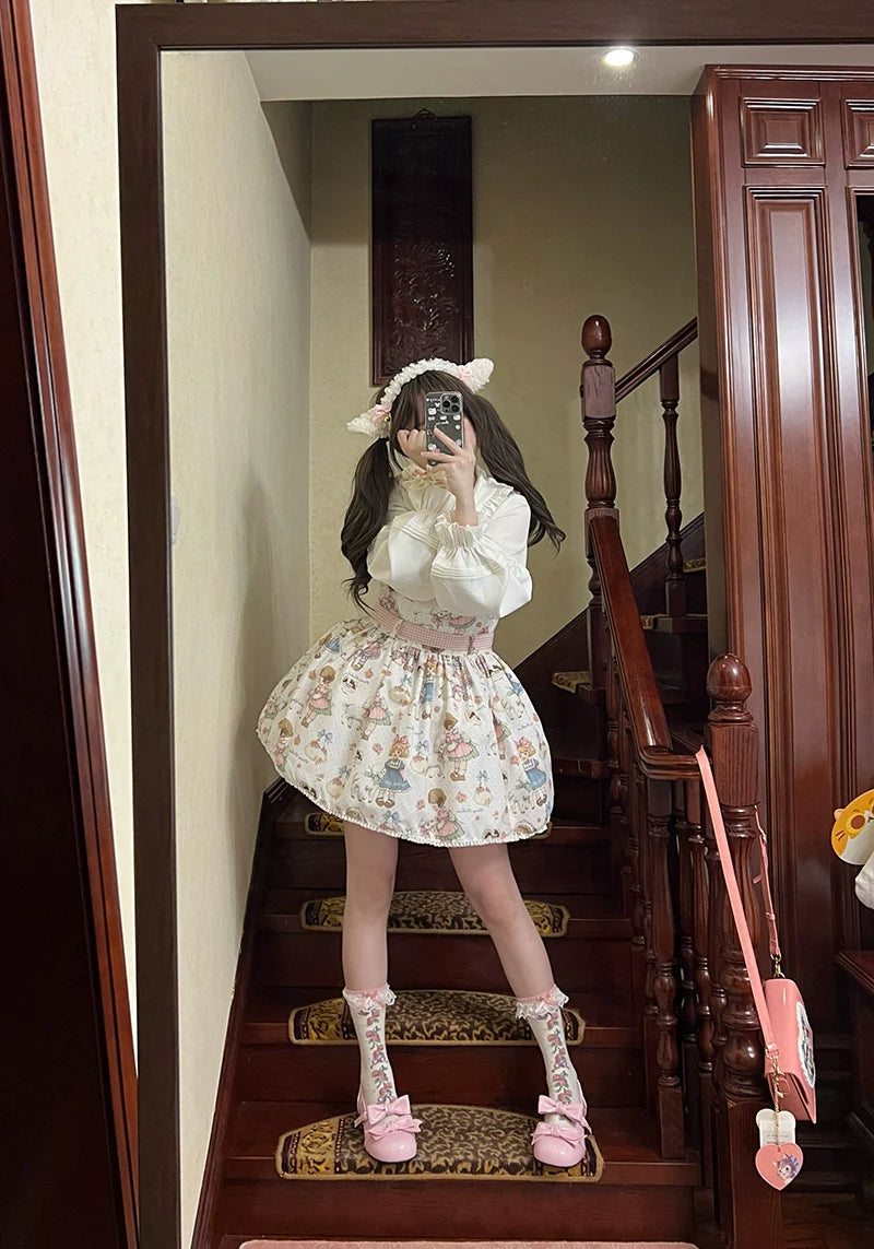 Beauty Bunny - Kawaii Lolita Shoes Low Heels Round Toe PU Shoes