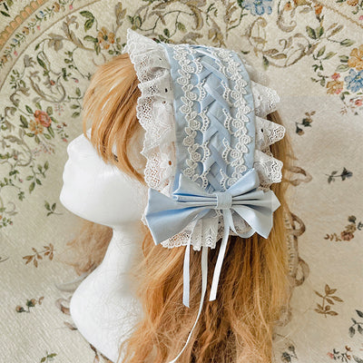 ZhiJinYuan - Sweet Lolita Lace Bow Hairband Multicolors
