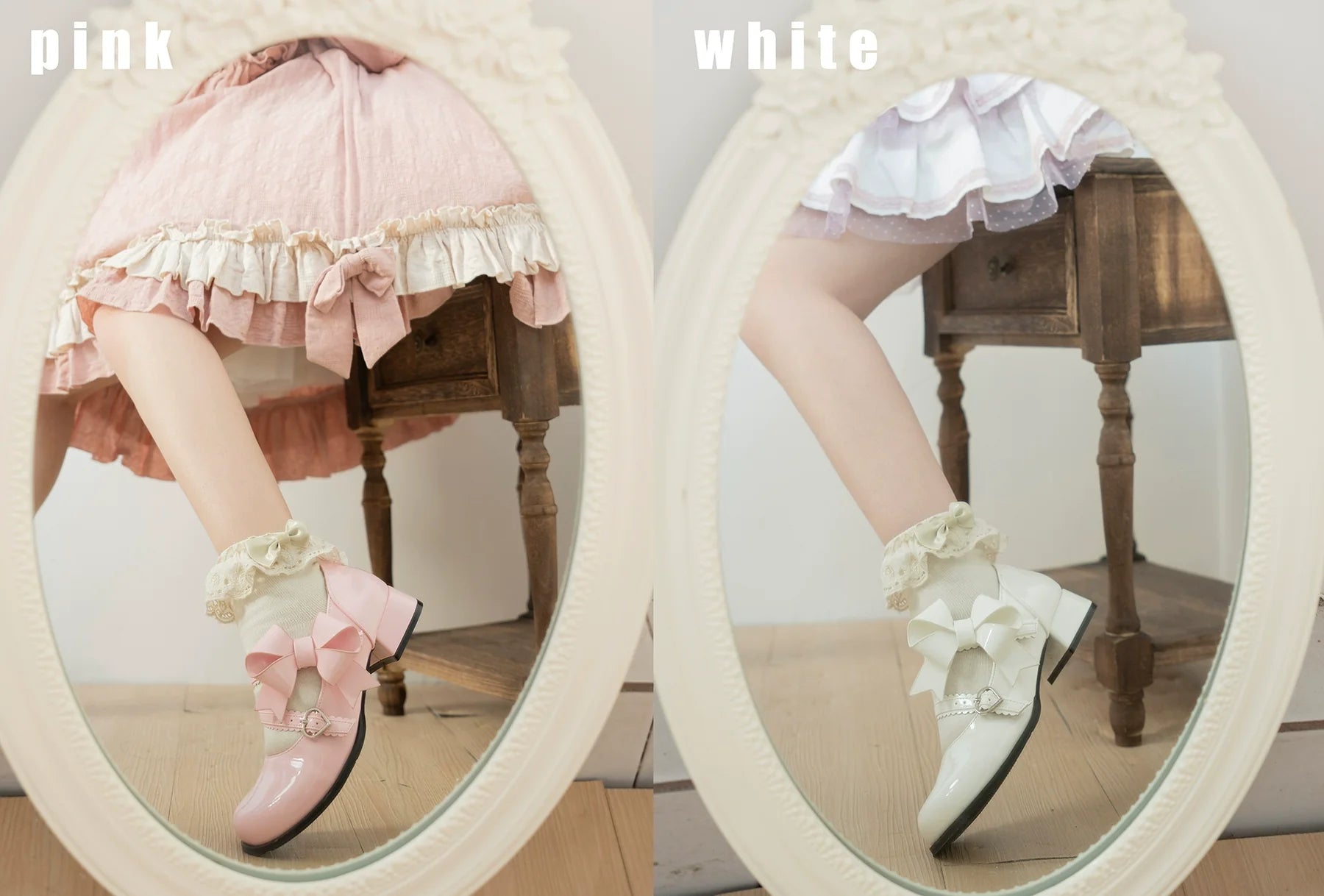 Dolly Doll - Apple Candy - Mary Jane Lolita Shoes Bow PU Low-Mid Heel Shoes