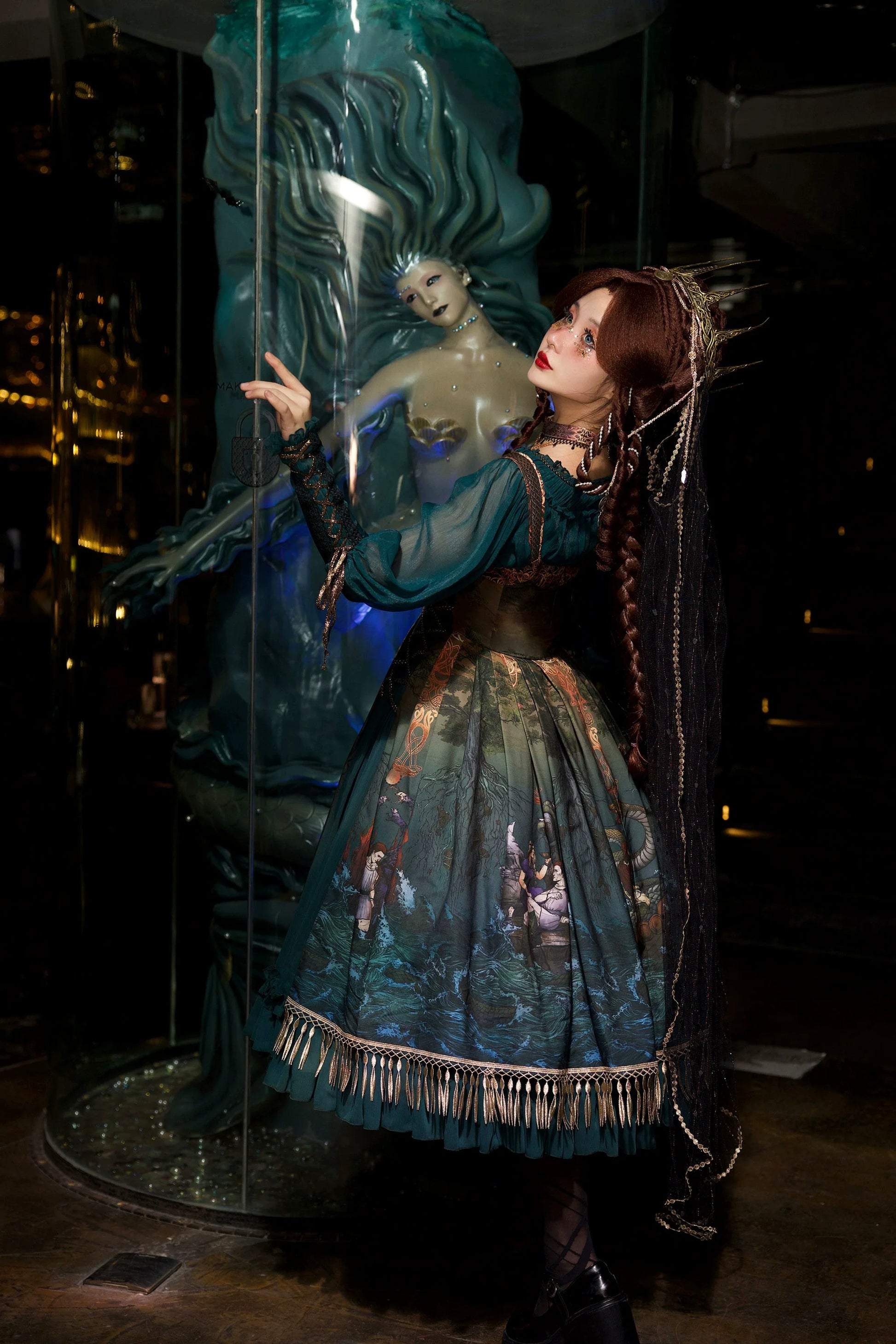 FunCcino - Ragnarok - Nordic Style Loki Lolita JSK SK Dress