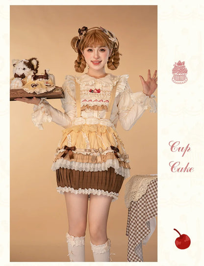 Mademoiselle Pearl - Cup Cake - Sweet Lolita OP Dress Kawaii Lolita JSK SK