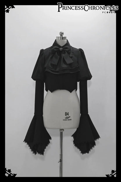 Princess Chronicles - Sorcerer's law - Retro Gothic Lolita Coat Black Ninth Pants