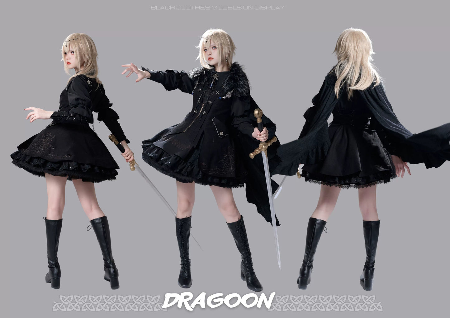 Wuyuzhe - Dragoon Knight 1.0 Version - Western Fantansy Style Suit Embroidery Dress Set Double-Sided Vest