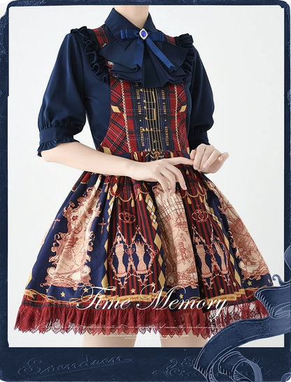 Time Memory - Earl Girl - Chiffon Classic Lolita Shirt, Mid-Length Mutton Sleeves