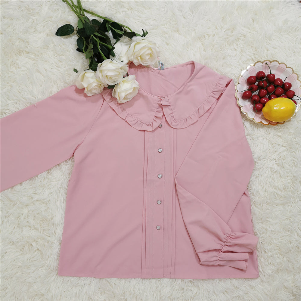Niu Niu - Plus Size Lolita Blouse Long Sleeve Shirt