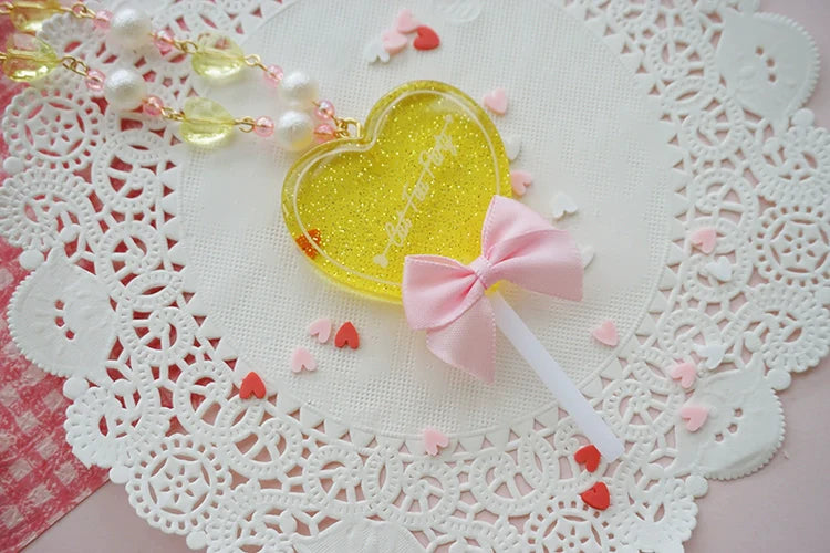 Cat Tea Party - Sweet Lolita Necklace Heart-Shaped Lollipop Necklace