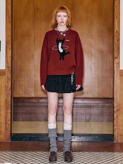 Cat knit sweater【s0000009844】