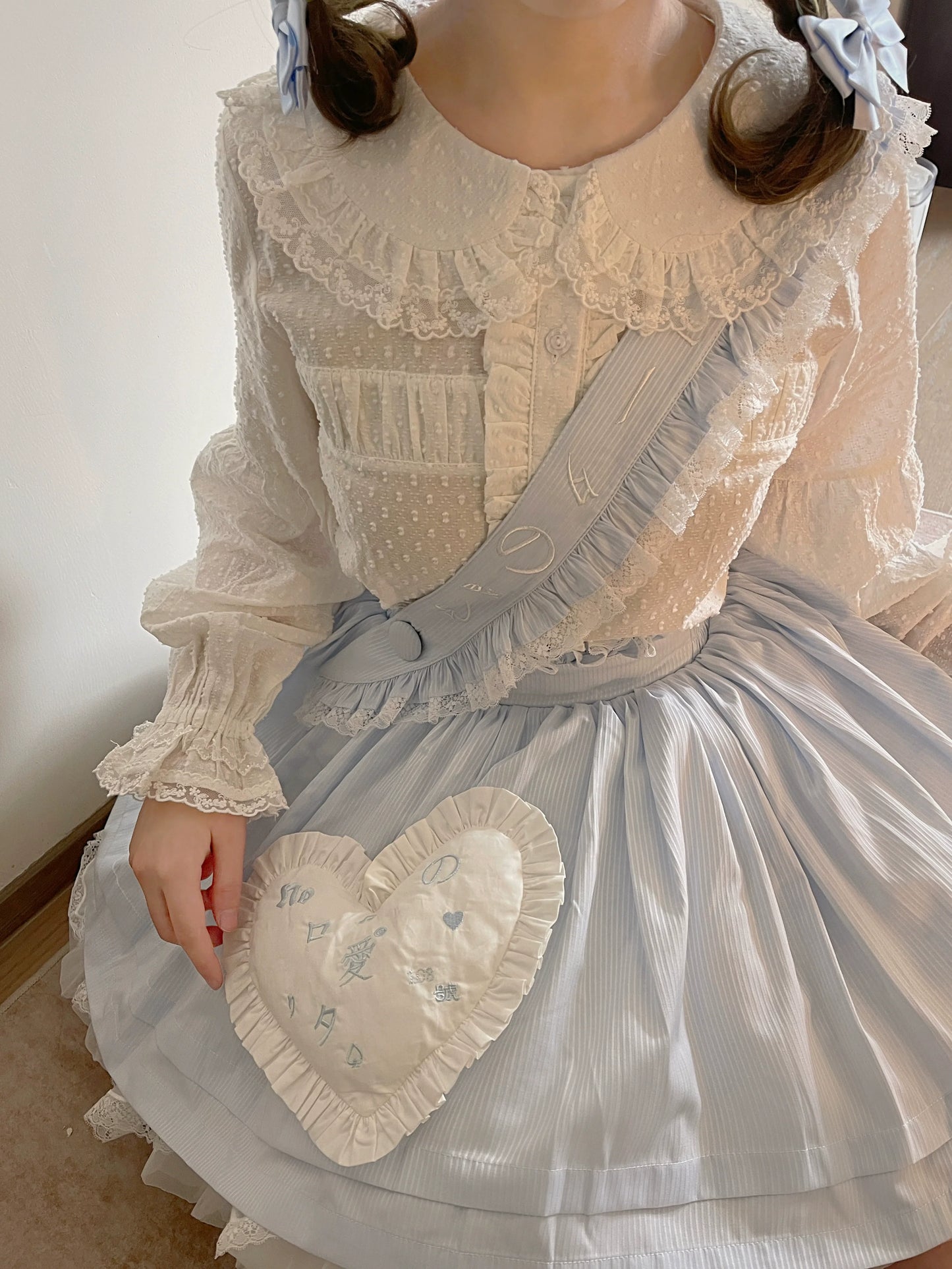 MIST - Tianmi - Sweet Lolita Blouse Long Sleeve Doll Collar Thin Shirt