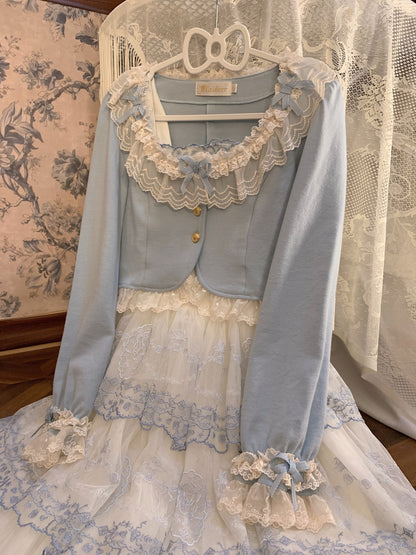 Unideer - Prelude - Elegant Lolita Bolero Jacket with Lace Ruffle Frill