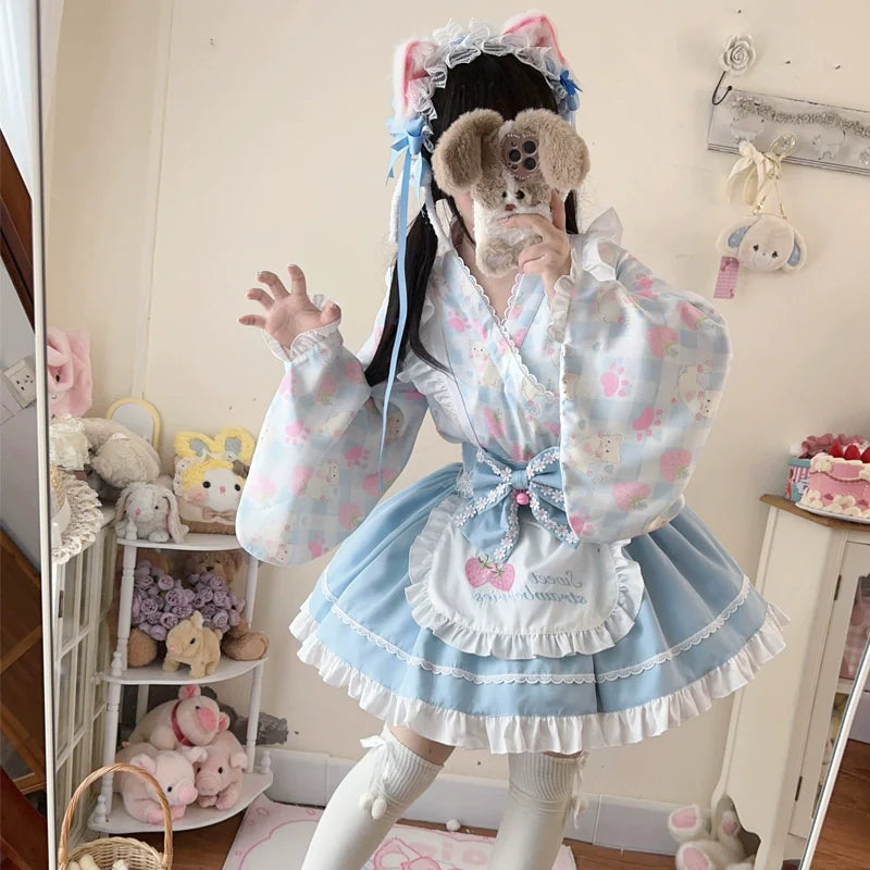 Hanguliang - Han Lolita OP Dress Japanese Style Dress for Summer Wear