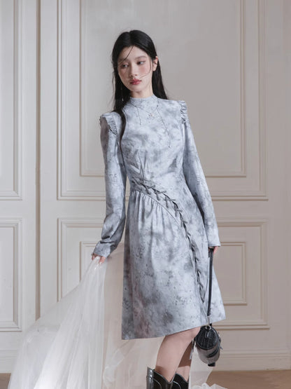 Spring print dress【s0000007223】