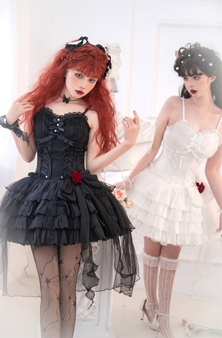 Letters from Unknown Star - Little Rose - Summer Casual Lolita Fashion Dress Sexy JSK