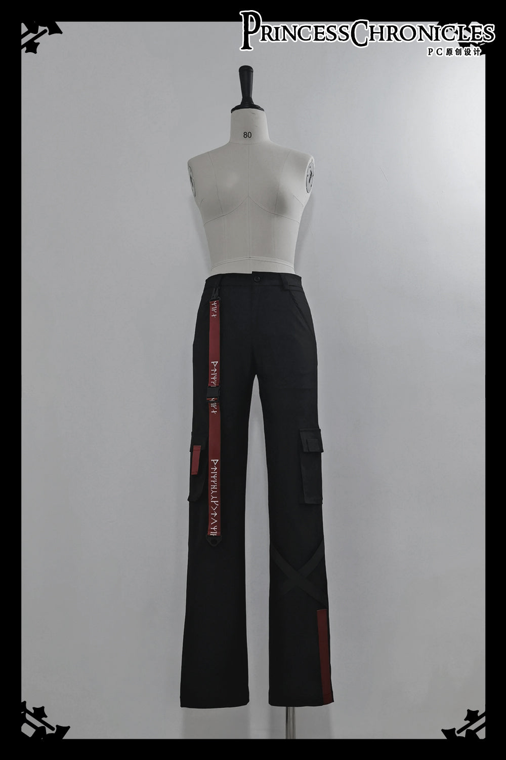 Princess Chronicles - Nameless Blade - Waste Soil Ouji Lolita Slim Black Pants