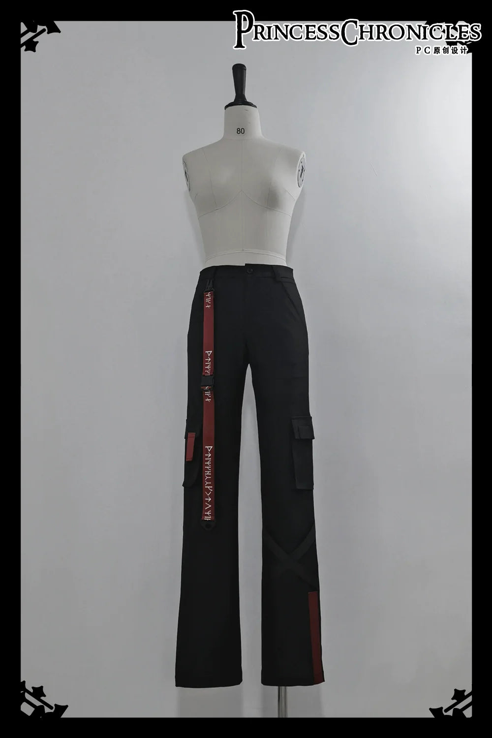 Princess Chronicles - Nameless Blade - Waste Soil Ouji Lolita Slim Black Pants