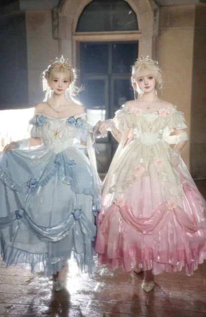 Meowing and fruity - Tana Manor - Classic Lolita OP Dress, Floral Decoration